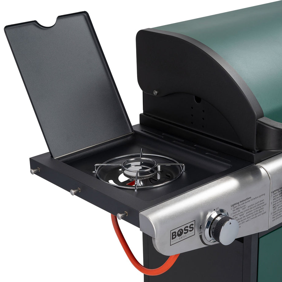 Boss Grill Kentucky Premium - 4 Burner Gas BBQ Grill with Side Burner