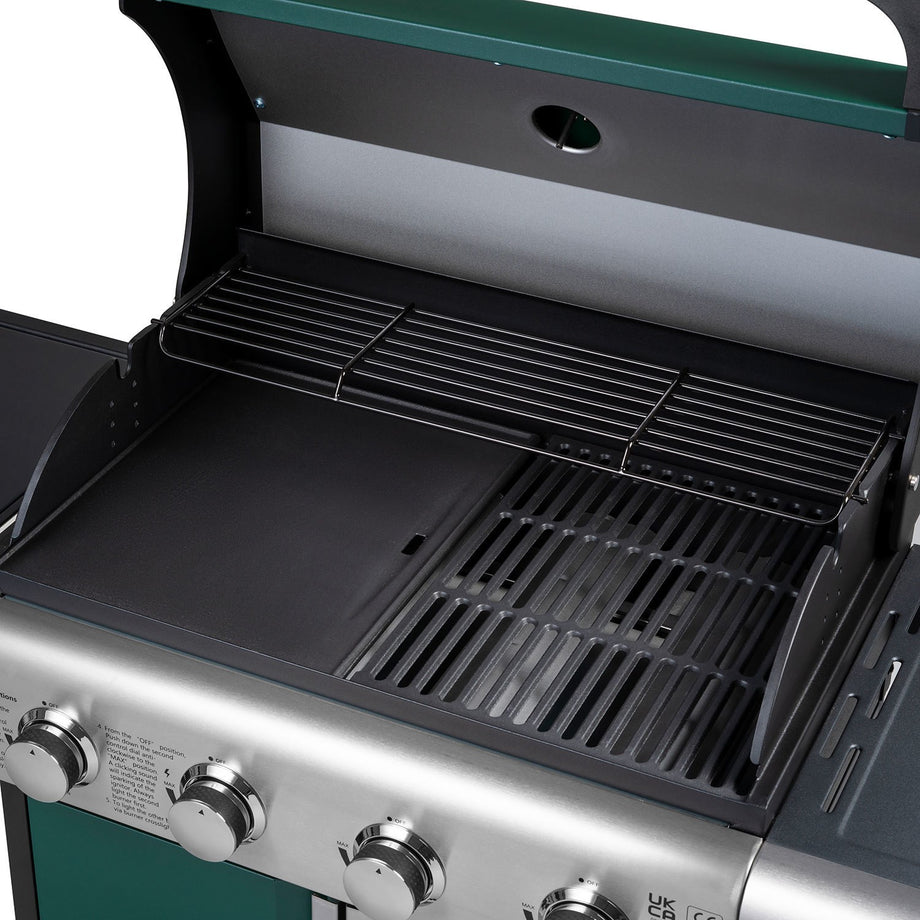 Boss Grill Kentucky Premium - 4 Burner Gas BBQ Grill with Side Burner