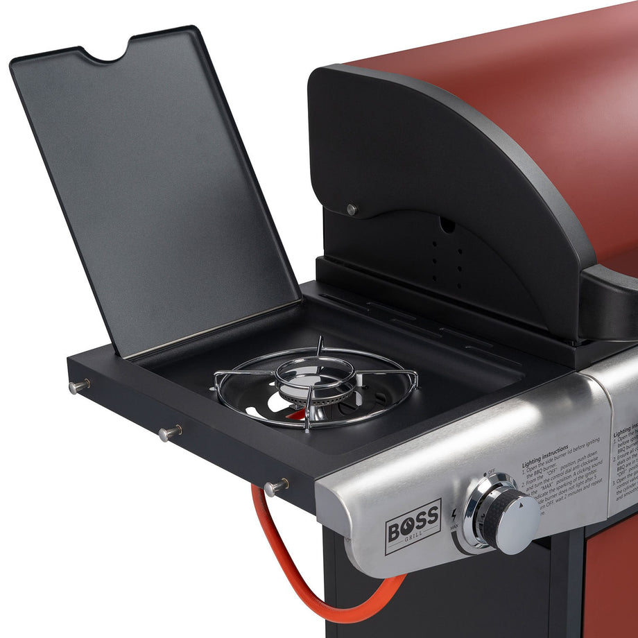 Boss Grill Kentucky Premium - 4 Burner Gas BBQ Grill with Side Burner