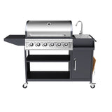 Load image into Gallery viewer, Boss Grill Texas Slimline Outdoor Kitchen - 6 Burner Gas BBQ with Sink and Chopping Board