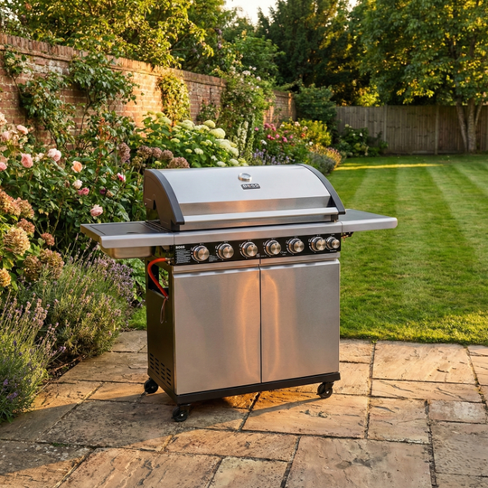 Boss Grill Alabama Elite - 6 Burner Gas BBQ with Side Burner