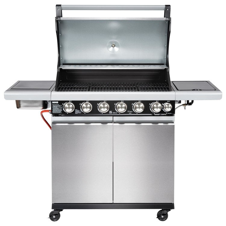 Boss Grill Alabama Elite - 6 Burner Gas BBQ with Side Burner