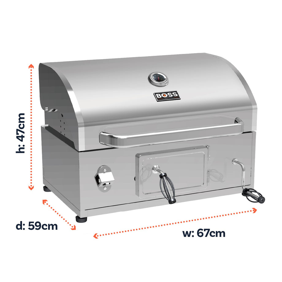 Boss Grill Built-In Charcoal BBQ