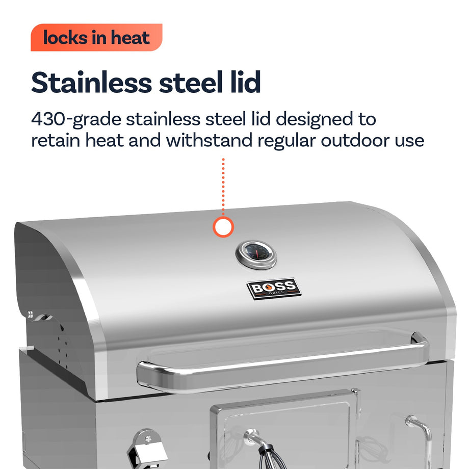 Boss Grill Built-In Charcoal BBQ