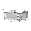 Load image into Gallery viewer, Boss Grill Texas Premium Modular Outdoor Kitchen - 4 Burner Gas BBQ Grill with Side Burner
