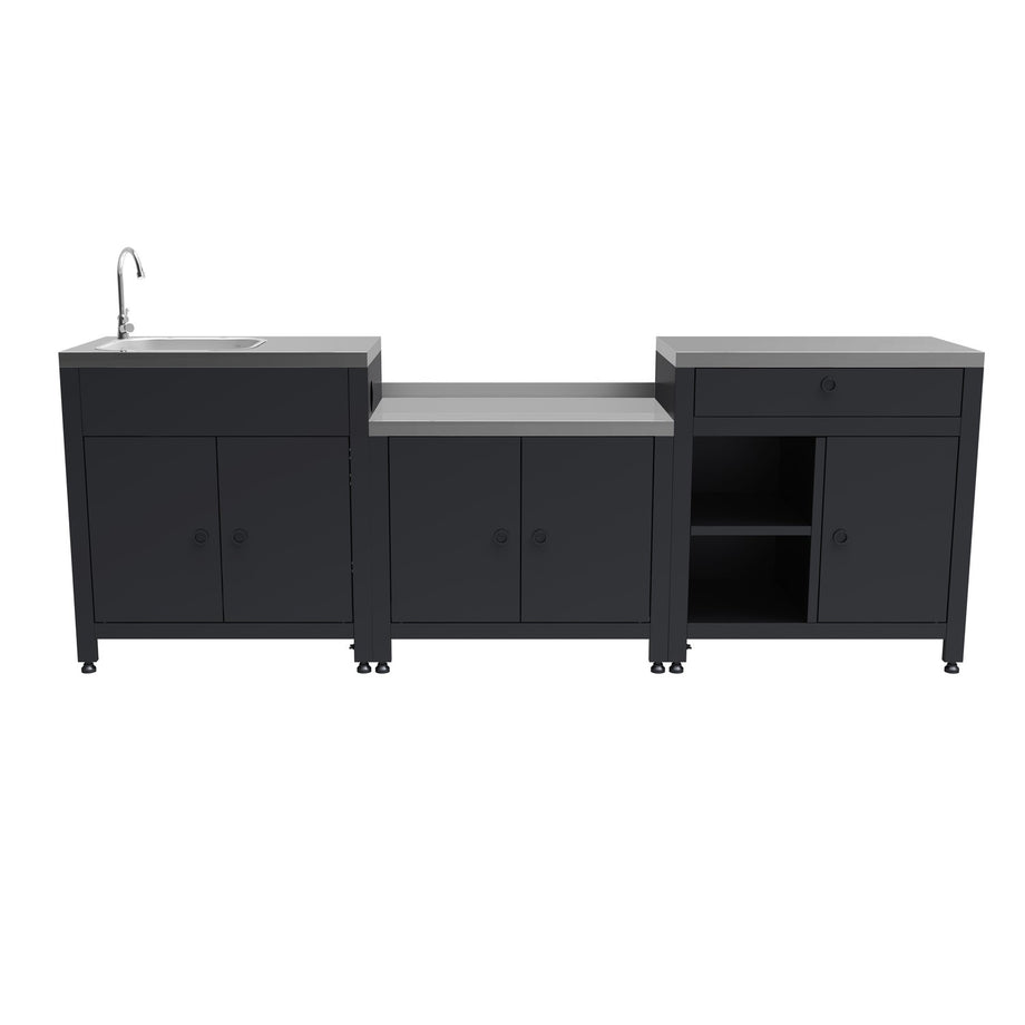 Boss Grill Texas Outdoor Kitchen Unit - Modular BBQ Furniture with Sink