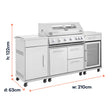 Load image into Gallery viewer, Boss Grill Premium Modular 6 Burner Built-In BBQ with Fridge
