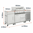 Load image into Gallery viewer, Boss Grill Premium Modular 6 Burner Built-In BBQ with Fridge
