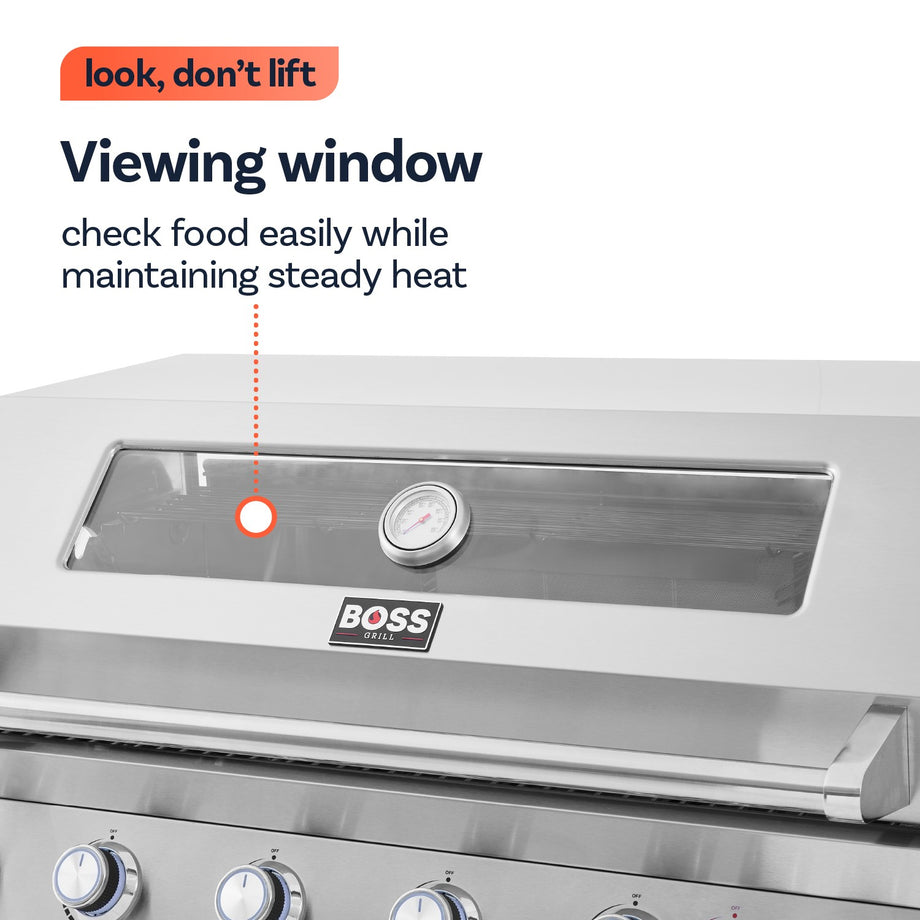 Boss Grill Premium Modular 6 Burner Built-In BBQ with Fridge