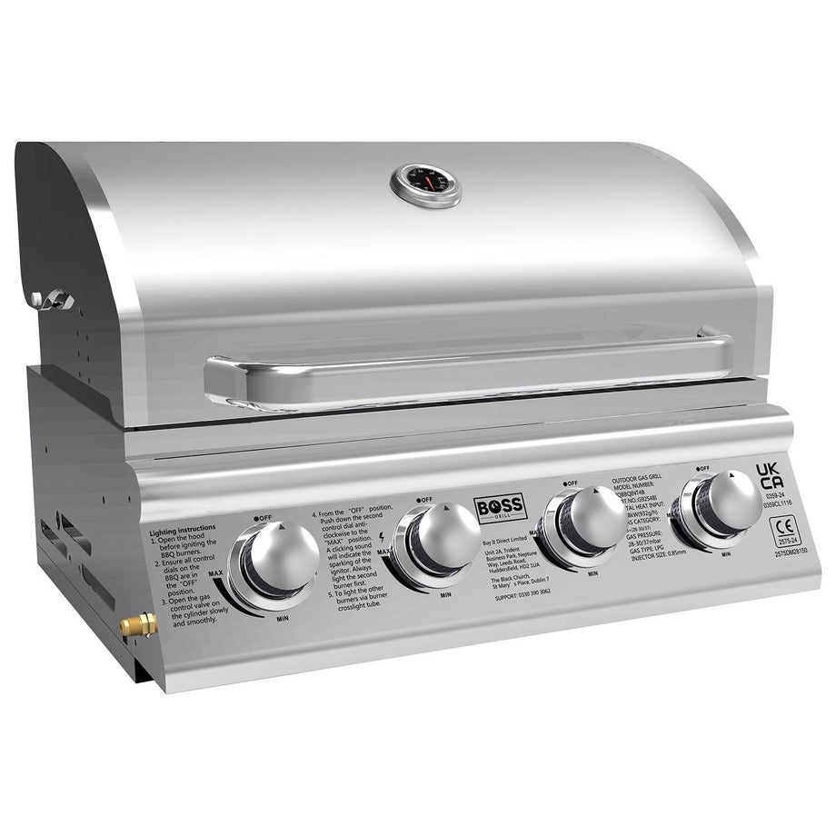Boss Grill Texas Lone Star 4 Burner Built In Gas BBQ Grill