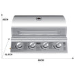 Load image into Gallery viewer, Boss Grill Texas Lone Star 4 Burner Built In Gas BBQ Grill
