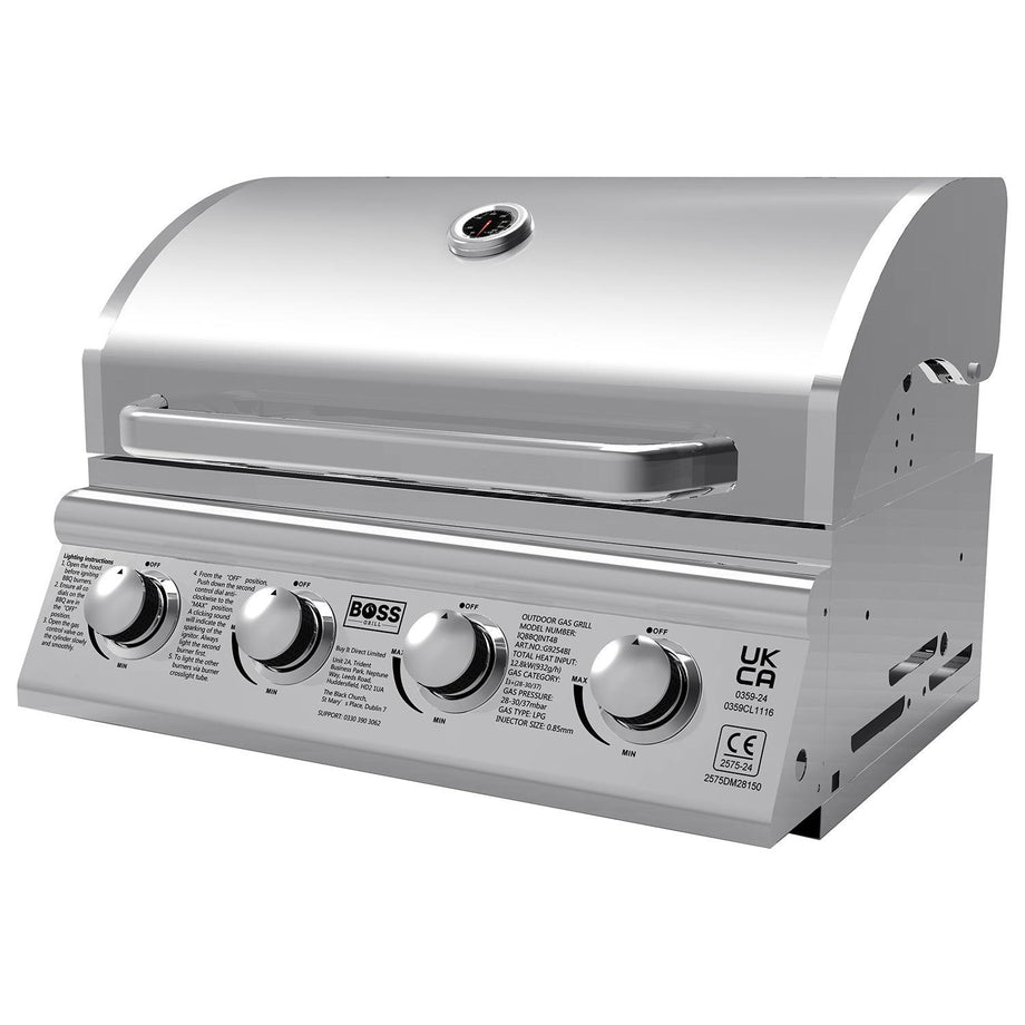 Boss Grill Texas Lone Star 4 Burner Built In Gas BBQ Grill