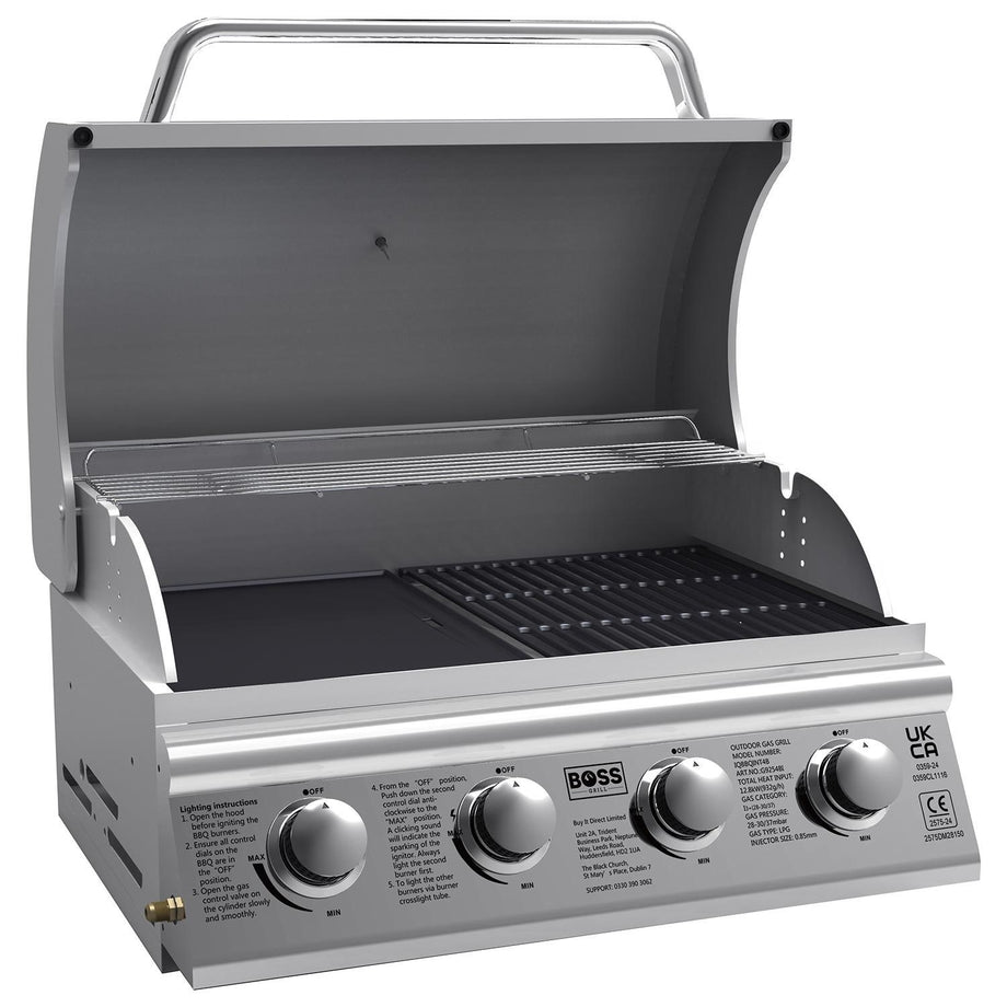 Boss Grill Texas Lone Star 4 Burner Built In Gas BBQ Grill