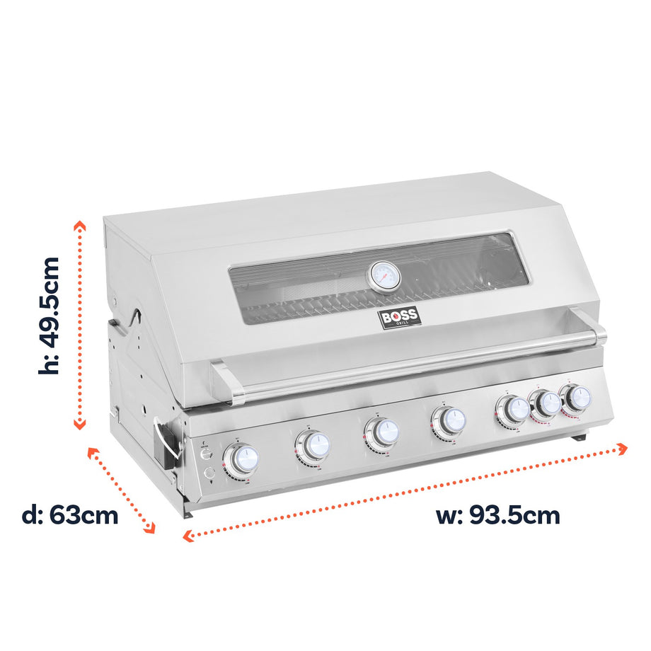 Boss Grill 6 Burner Built-In Gas BBQ