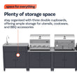 Load image into Gallery viewer, Boss Grill All Star Pro Modular Dual Fuel Outdoor Kitchen - Built-In Gas &amp; Charcoal BBQ with Fridge
