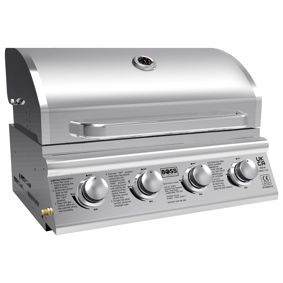 Boss Grill All Star Pro Modular Dual Fuel Outdoor Kitchen - Built-In Gas & Charcoal BBQ with Fridge