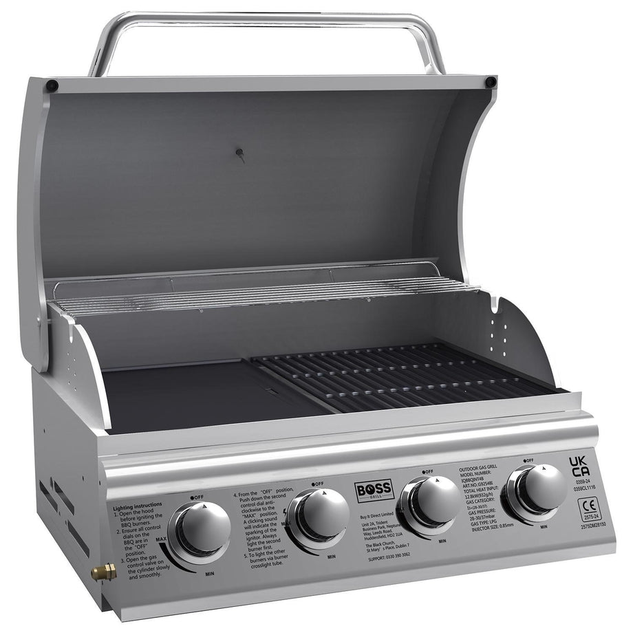 Boss Grill All Star Pro Modular Dual Fuel Outdoor Kitchen - Built-In Gas & Charcoal BBQ with Fridge