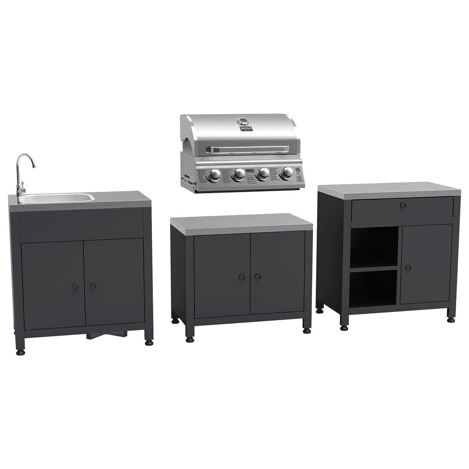 Boss Grill Texas All Star Outdoor Kitchen Modular - 4 Burner Gas BBQ