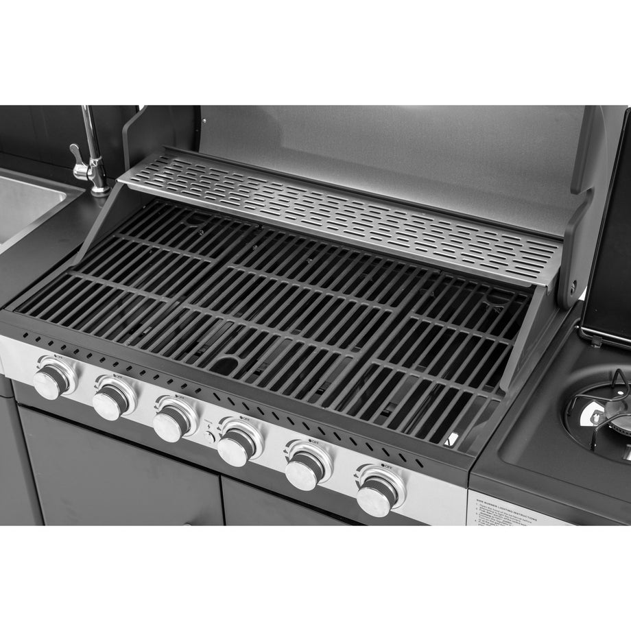 Boss Grill Alabama Modular Outdoor Kitchen - 6 Burner Gas BBQ with Sink