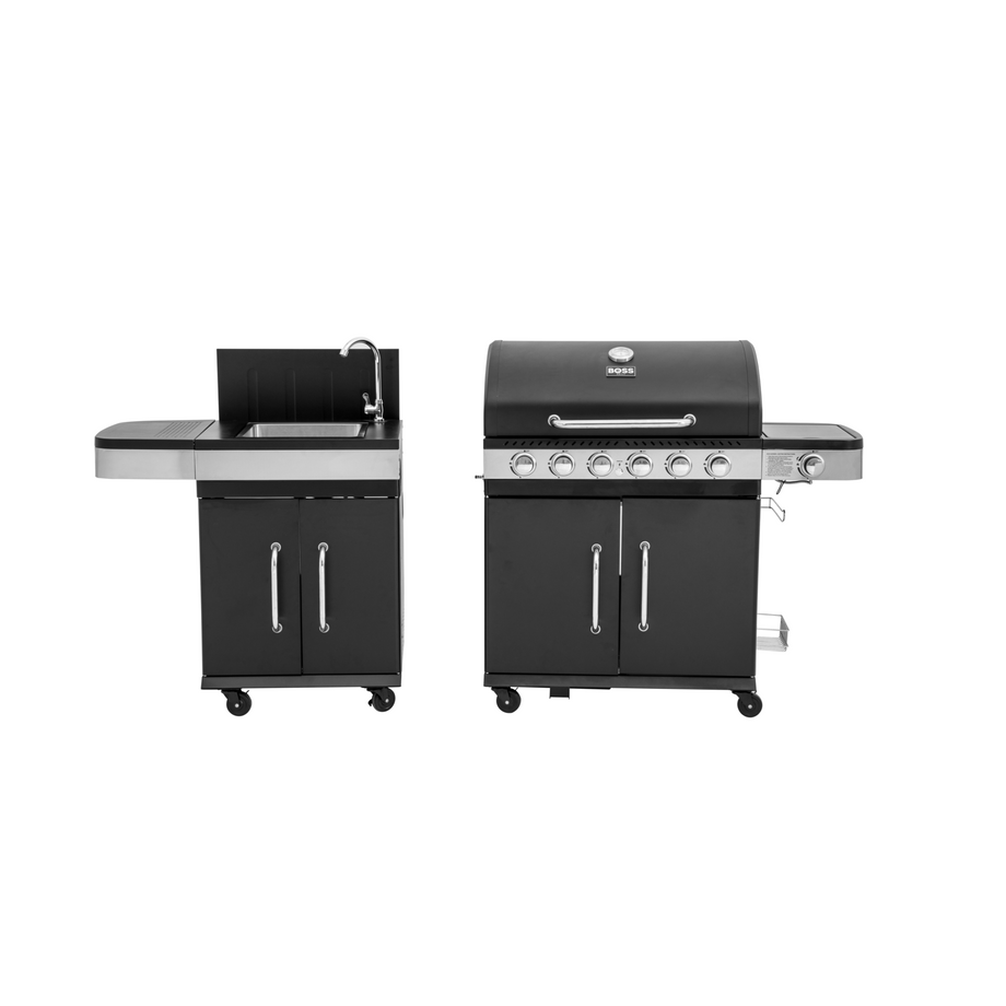 Boss Grill Alabama Modular Outdoor Kitchen - 6 Burner Gas BBQ with Sink