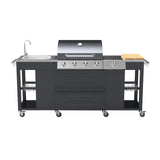 Load image into Gallery viewer, Boss Grill Texas Outdoor Kitchen - 4 Burner Gas BBQ Grill with Side Burner