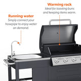 Load image into Gallery viewer, Boss Grill Texas Outdoor Kitchen - 4 Burner Gas BBQ Grill with Side Burner