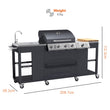 Load image into Gallery viewer, Boss Grill Texas Outdoor Kitchen - 4 Burner Gas BBQ Grill with Side Burner
