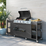 Load image into Gallery viewer, Boss Grill Texas Outdoor Kitchen - 4 Burner Gas BBQ Grill with Side Burner