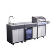 Load image into Gallery viewer, Boss Grill Outdoor Kitchen - 4 Burner Gas BBQ Grill with Beverage Cooler and Sink
