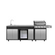 Load image into Gallery viewer, Boss Grill Outdoor Kitchen - 4 Burner Gas BBQ Grill with Beverage Cooler and Sink
