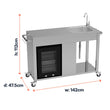 Load image into Gallery viewer, Boss Grill Stainless Steel BBQ Table with Sink and Fridge
