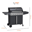 Load image into Gallery viewer, Boss Grill Kentucky Premium - 6 Burner Gas BBQ Grill with Side Burner
