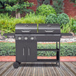 Load image into Gallery viewer, Boss Grill Georgia Dual Fuel - 3 Burner Gas &amp; Charcoal BBQ Grill - Black

