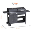 Load image into Gallery viewer, Boss Grill Georgia Dual Fuel - 3 Burner Gas &amp; Charcoal BBQ Grill - Black
