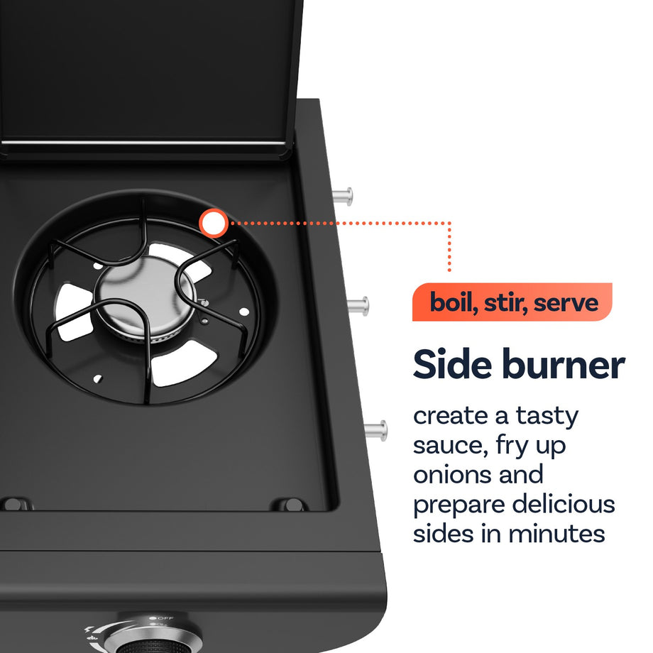 Boss Grill Georgia Classic - 4 Burner Gas BBQ with Side Burner