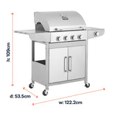 Load image into Gallery viewer, Boss Grill Georgia Classic - 4 Burner Gas BBQ with Side Burner