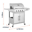 Load image into Gallery viewer, Boss Grill Georgia Classic - 4 Burner Gas BBQ with Side Burner

