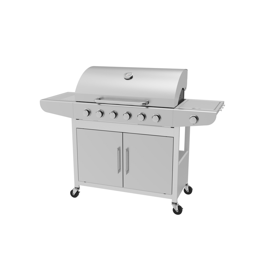 Boss Grill Georgia Classic - 6 Burner Gas BBQ Grill with Side Burner