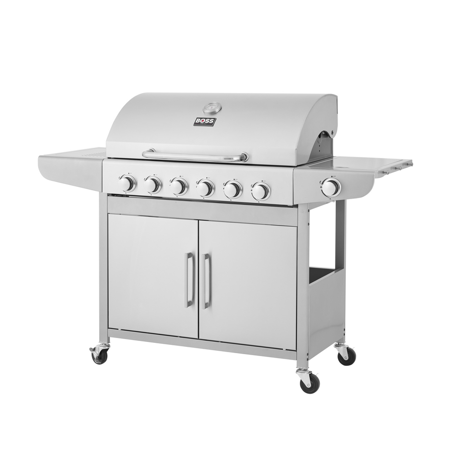 Boss Grill Georgia Classic - 6 Burner Gas BBQ Grill with Side Burner