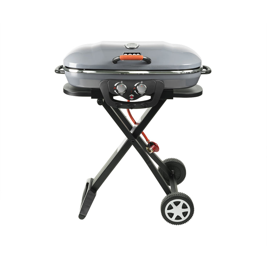 Boss Grill Deluxe Portable - 2 Burner Gas BBQ Grill with Trolley