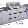 Load image into Gallery viewer, Monster Grill - Ultimate Outdoor Kitchen - 4 Burner Gas BBQ with Fridge and Sink

