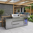 Load image into Gallery viewer, Monster Grill - Ultimate Outdoor Kitchen - 4 Burner Gas BBQ with Fridge and Sink
