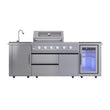 Load image into Gallery viewer, Monster Grill - Ultimate Outdoor Kitchen - 4 Burner Gas BBQ with Fridge and Sink

