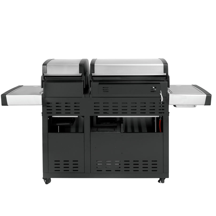 Monster Grill 6 Burner Double Header Gas BBQ - Stainless Steel