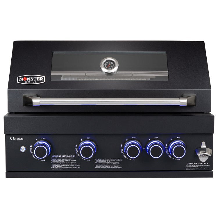Monster Grill 4 Burner Built-In Gas BBQ