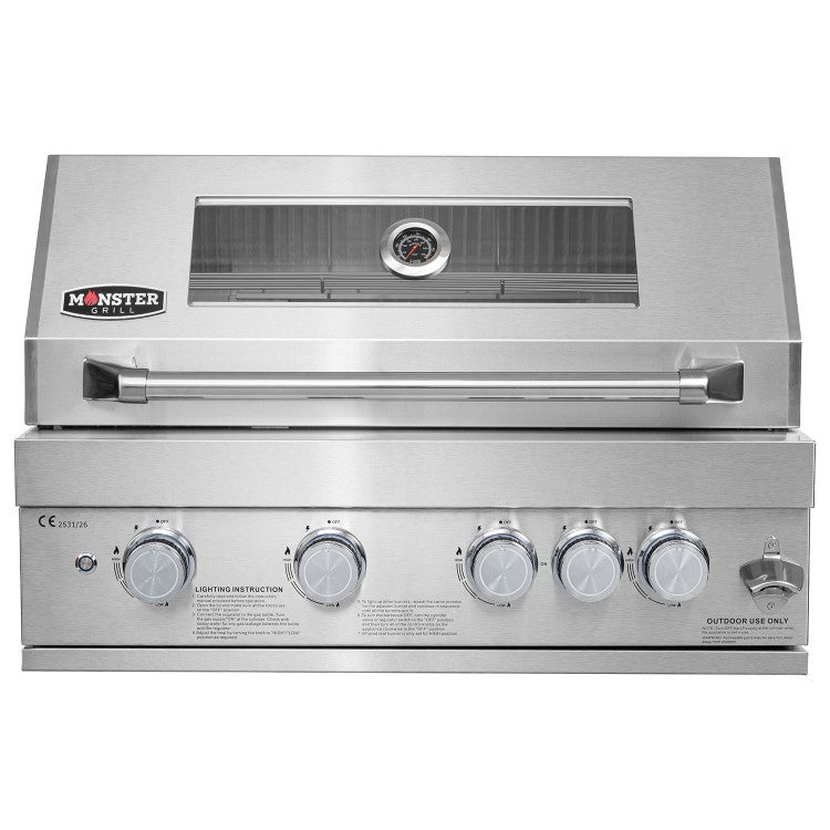 Monster Grill 4 Burner Built-In Gas BBQ