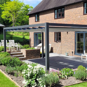 Bespoke Velarium Metal Hot Tub Gazebo with Waterproof Retracting Canopy Roof