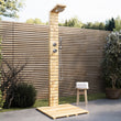 Load image into Gallery viewer, Wooden Thermostatic Outdoor Shower with Square Hand Shower 2 Outlets - Namara
