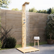 Load image into Gallery viewer, Wooden Thermostatic Outdoor Shower with Square Hand Shower 2 Outlets - Namara
