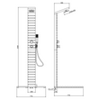 Load image into Gallery viewer, Wooden Thermostatic Outdoor Shower with Square Hand Shower 2 Outlets - Namara
